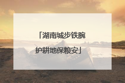 湖南城步铁腕护耕地保粮安