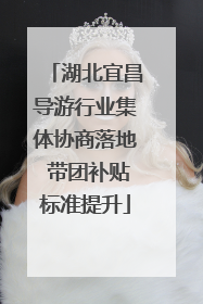 湖北宜昌导游行业集体协商落地 带团补贴标准提升