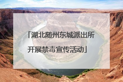湖北随州东城派出所开展禁毒宣传活动