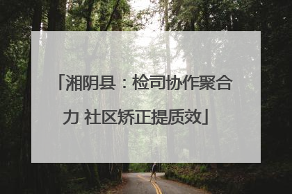 湘阴县：检司协作聚合力 社区矫正提质效