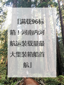 满载96标箱！河南内河航运装载量最大集装箱船首航