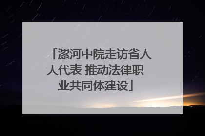 漯河中院走访省人大代表 推动法律职业共同体建设