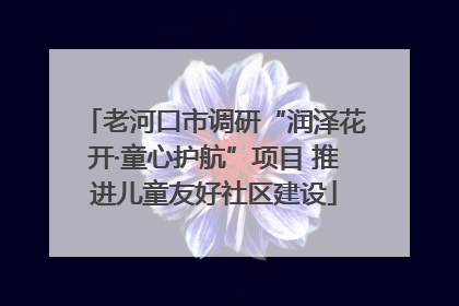 老河口市调研“润泽花开·童心护航”项目 推进儿童友好社区建设