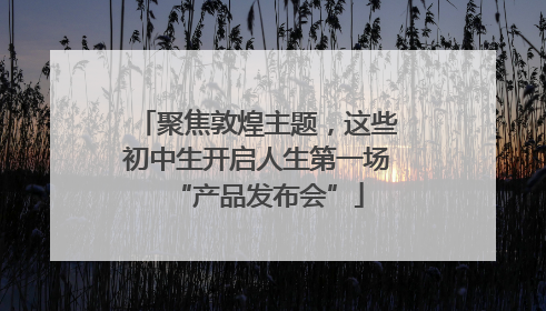 聚焦敦煌主题，这些初中生开启人生第一场“产品发布会”