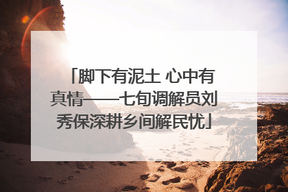 脚下有泥土 心中有真情——七旬调解员刘秀保深耕乡间解民忧