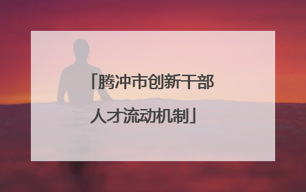 腾冲市创新干部人才流动机制