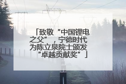 致敬“中国锂电之父”，宁德时代为陈立泉院士颁发“卓越贡献奖”