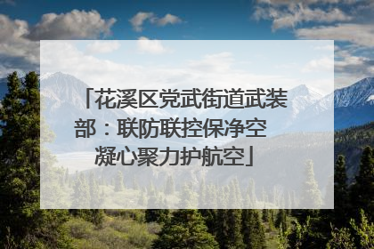 花溪区党武街道武装部：联防联控保净空 凝心聚力护航空