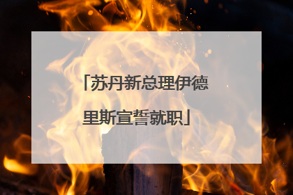苏丹新总理伊德里斯宣誓就职