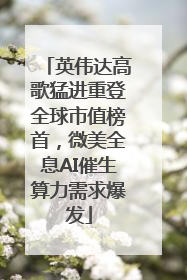英伟达高歌猛进重登全球市值榜首，微美全息AI催生算力需求爆发