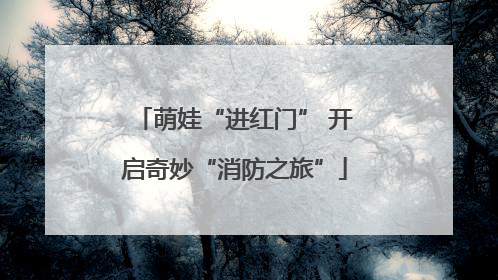 萌娃“进红门” 开启奇妙“消防之旅”