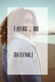 蔡毅，履新宣城
