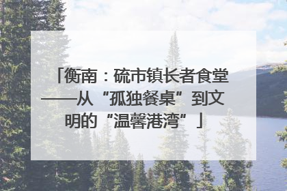 衡南：硫市镇长者食堂——从“孤独餐桌”到文明的“温馨港湾”