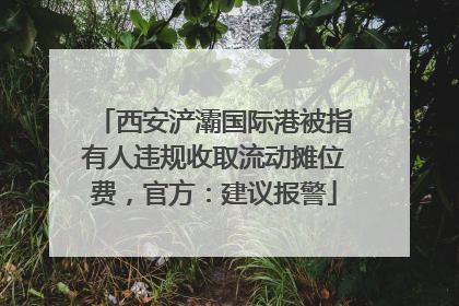 西安浐灞国际港被指有人违规收取流动摊位费，官方：建议报警