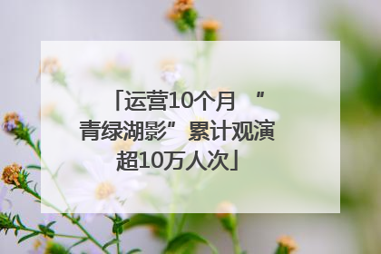 运营10个月 “青绿湖影”累计观演超10万人次