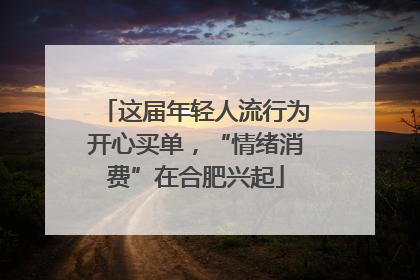 这届年轻人流行为开心买单，“情绪消费”在合肥兴起