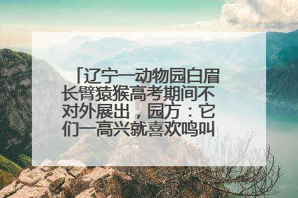 辽宁一动物园白眉长臂猿猴高考期间不对外展出，园方：它们一高兴就喜欢鸣叫，怕影响考试