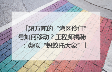 超万吨的“湾区伶仃”号如何移动？工程师揭秘：类似“蚂蚁托大象”