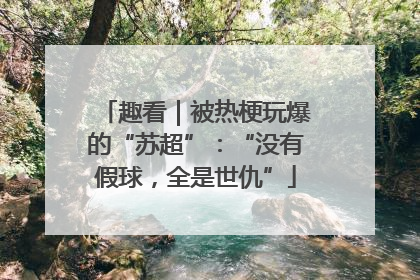 趣看｜被热梗玩爆的“苏超”：“没有假球，全是世仇”