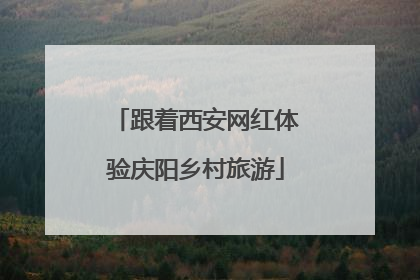 跟着西安网红体验庆阳乡村旅游