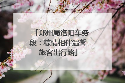 郑州局洛阳车务段：粽情相伴温馨旅客出行路