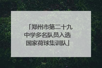 郑州市第二十九中学多名队员入选国家荷球集训队