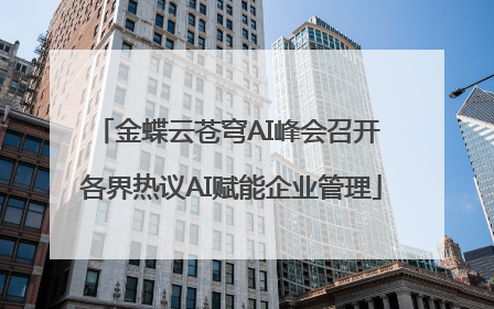 金蝶云苍穹AI峰会召开 各界热议AI赋能企业管理