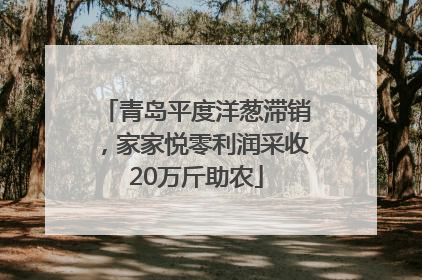 青岛平度洋葱滞销，家家悦零利润采收20万斤助农