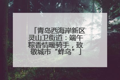 青岛西海岸新区灵山卫街道：端午粽香情暖骑手，致敬城市“蜂鸟”