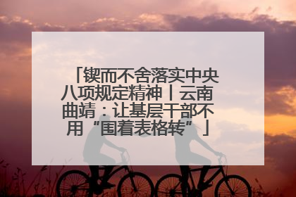 锲而不舍落实中央八项规定精神丨云南曲靖：让基层干部不用“围着表格转”