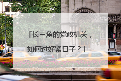 长三角的党政机关，如何过好紧日子？
