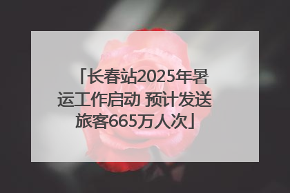 长春站2025年暑运工作启动 预计发送旅客665万人次