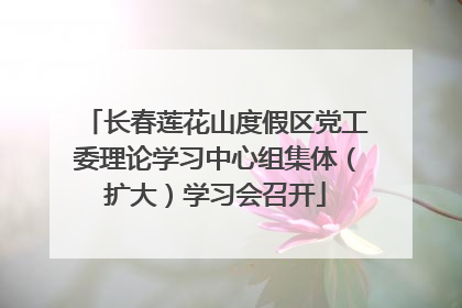 长春莲花山度假区党工委理论学习中心组集体（扩大）学习会召开