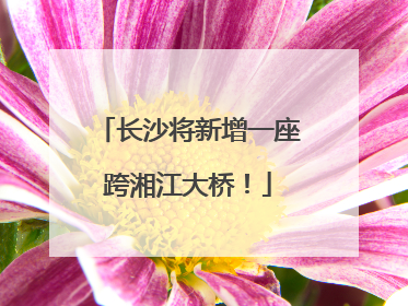 长沙将新增一座跨湘江大桥！