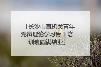 长沙市直机关青年党员理论学习骨干培训班圆满结业