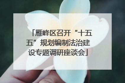 雁峰区召开“十五五”规划编制法治建设专题调研座谈会