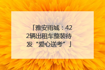雅安雨城：422辆出租车整装待发“爱心送考”