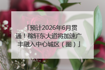 预计2026年6月贯通！稼轩东大道将加速广丰融入中心城区（图）