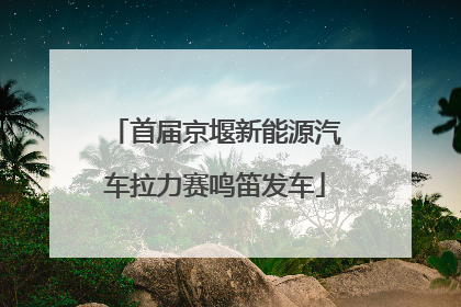 首届京堰新能源汽车拉力赛鸣笛发车