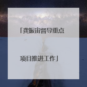 龚振宙督导重点项目推进工作