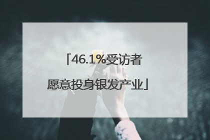 46.1%受访者愿意投身银发产业