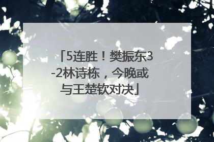 5连胜！樊振东3-2林诗栋，今晚或与王楚钦对决
