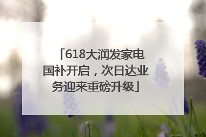 618大润发家电国补开启，次日达业务迎来重磅升级