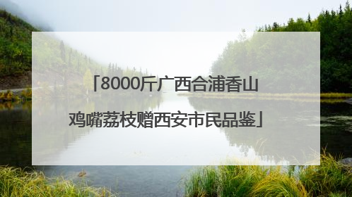 8000斤广西合浦香山鸡嘴荔枝赠西安市民品鉴