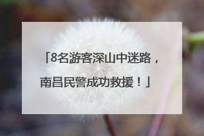 8名游客深山中迷路，南昌民警成功救援！