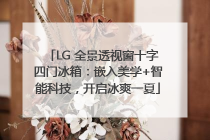 LG 全景透视窗十字四门冰箱：嵌入美学+智能科技，开启冰爽一夏